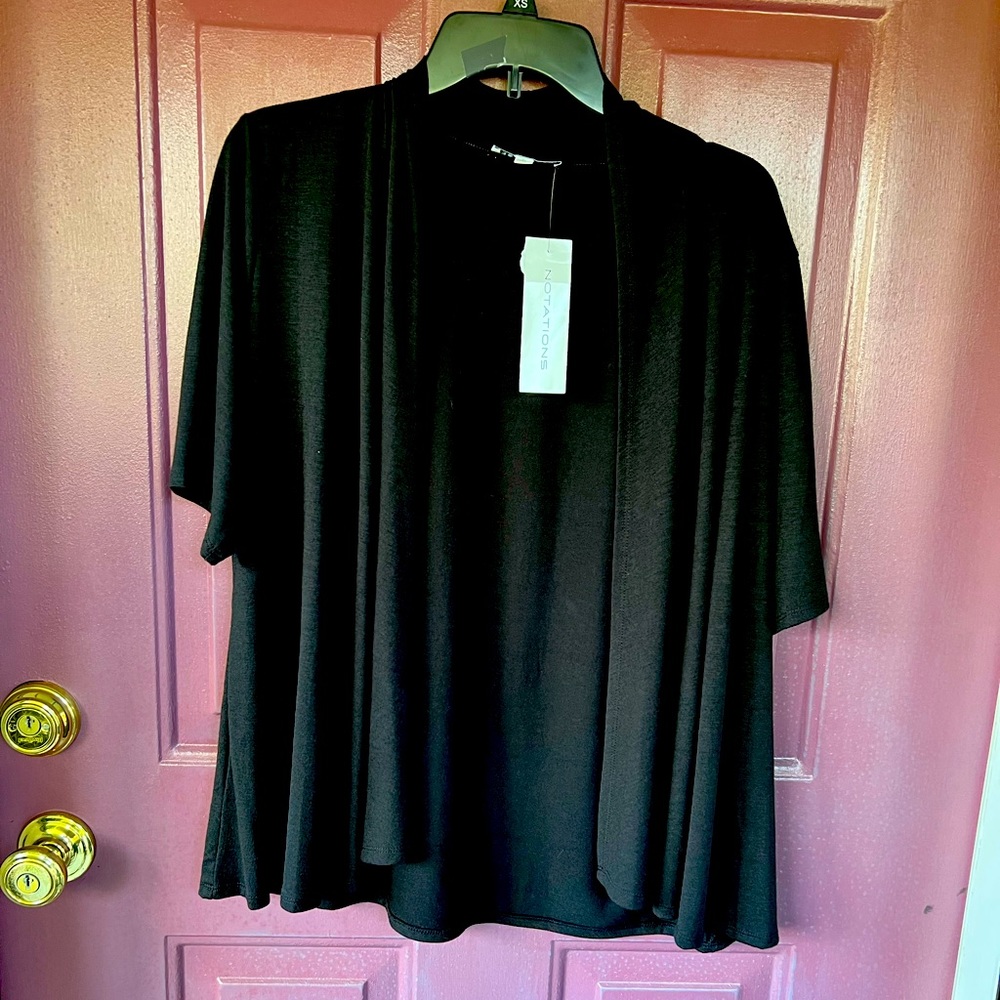 NWT Notations Open Front Cardigan